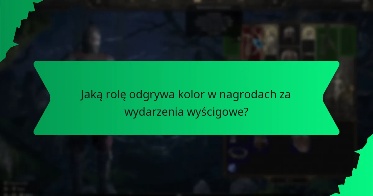 Jaką rolę odgrywa kolor w nagrodach za wydarzenia wyścigowe?